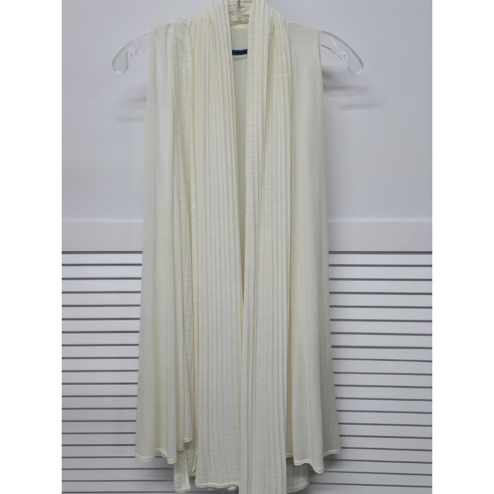 Alice + Olivia Women's Soft White Drape Front Long Cardigan XS NWT $297 - Picture 2 of 7